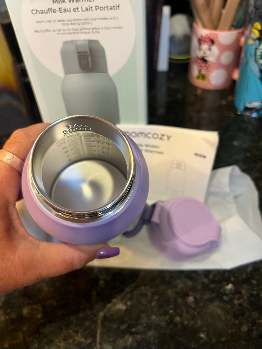 momcozy Portable Water & Milk Warmer - Ombre Purple - new Open Box - Picture 5 of 8